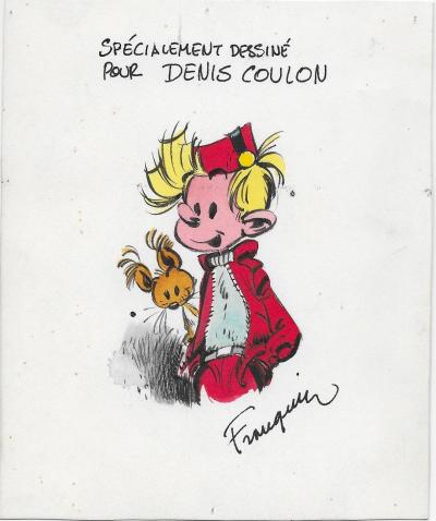 André FRANQUIN - Spirou et Spip - Dessin original 2