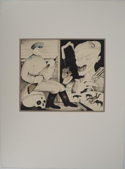 Mikhail CHEMIAKIN (1943), Le garde, vers 1980 - Lithographie originale 2
