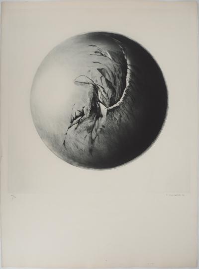 Gérard TITUS-CARMEL, Cosmologie sphérique, 1972 - Gravure originale Signée 2