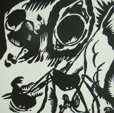 Vassily KANDINSKY - Garten der Liebe, 1959 - Gravure sur bois originale 2