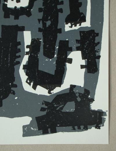 Raoul UBAC - Composition, 1958 - Gravure originale sur ardoise 2