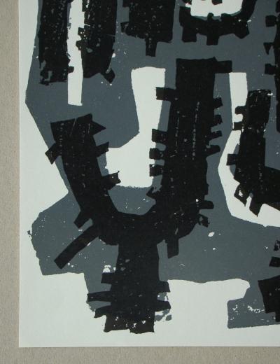 Raoul UBAC - Composition, 1958 - Gravure originale sur ardoise 2