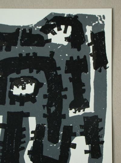 Raoul UBAC - Composition, 1958 - Gravure originale sur ardoise 2