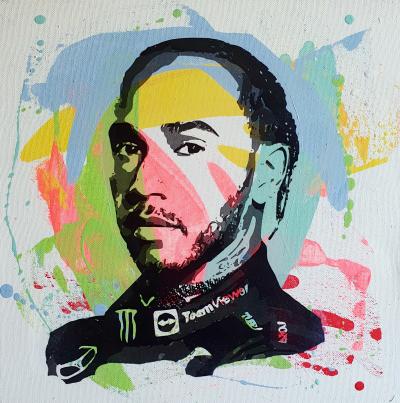 PyB -  Lewis Hamilton   , 2024 - peinture pop street art 2