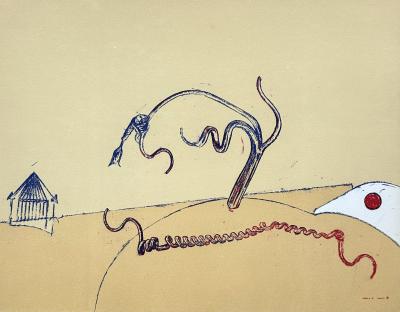 Max Ernst - Paysage surréaliste, 1973 - Lithographie originale signée dans la planche 2