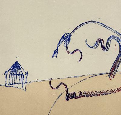 Max Ernst - Paysage surréaliste, 1973 - Lithographie originale signée dans la planche 2