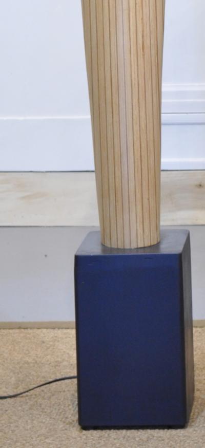 Stephane Szendy  - Grand Héron, 2020 - Bois, Laiton, altuglass, led 2