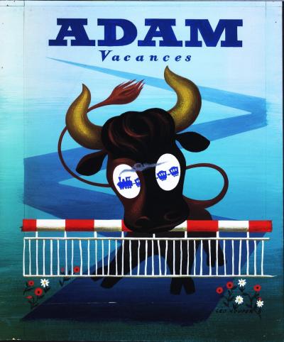 Léo Kouper - Gouache Adam Vacances - Advertising study illustration 2