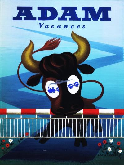 Léo Kouper - Gouache Adam Vacances - Advertising study illustration 2