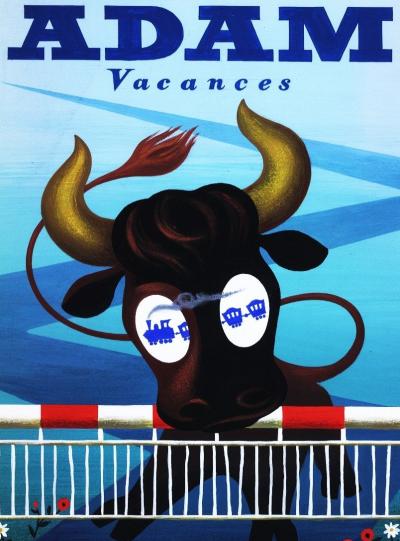 Léo Kouper - Gouache Adam Vacances - Advertising study illustration 2