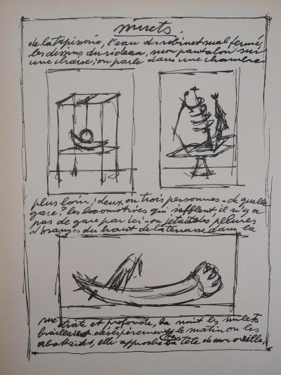 Alberto GIACOMETTI : Objets mobiles et muets, Lithographie originale 2
