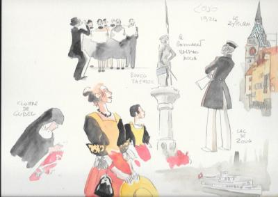 Hugo Pratt - Corto en Suisse - Portfolio de 25 Lithographies, signées 2