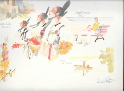 Hugo Pratt - Corto en Suisse - Portfolio de 25 Lithographies, signées 2