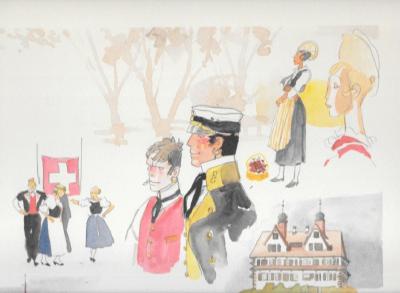 Hugo Pratt - Corto en Suisse - Portfolio de 25 Lithographies, signées 2