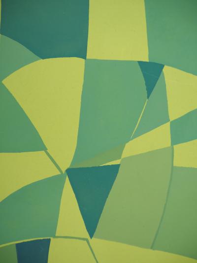 Cicéro DIAS : Brésil, Variations sur le vert, Lithographie et pochoir 2
