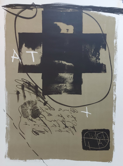 TAPIES Antoni  ART 6’75.   Lithographie originale en couleurs sur BFK Rives. Signée au crayon à droite et justifiée  en150  epreuves à gauche . 2