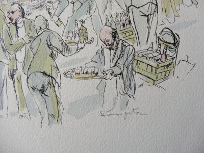 Leonard Tsuguharu FOUJITA - Garden Party, 1952 - Lithographie signée 2