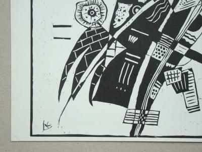 Vassily KANDINSKY - Composition 1935 - Original woodcut monogrammed 2