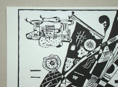 Vassily KANDINSKY - Composition 1935 - Original woodcut monogrammed 2