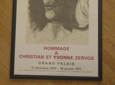 Pablo Picasso - Hommage à Christian et Yvonne Zervos - 1971 (encadré) 2