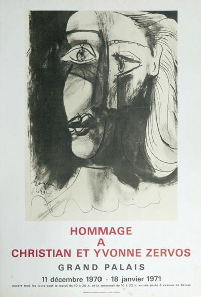Pablo Picasso - Hommage à Christian et Yvonne Zervos - 1971 (encadré) 2
