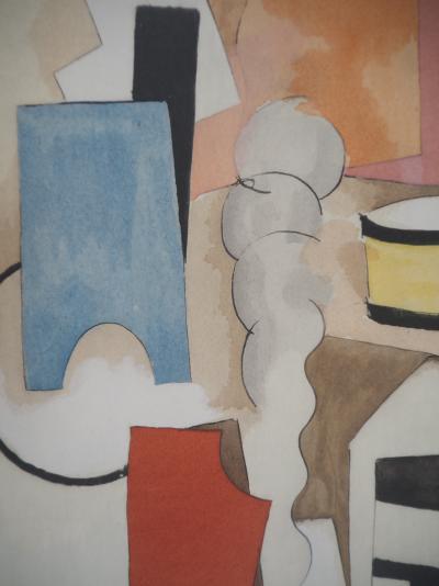 Roger de la FRESNAYE : Nature morte cubiste au tambour, Lithographie signée 2