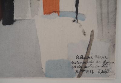 Roger de la FRESNAYE: Almuerzo con amigos, litografía firmada 2