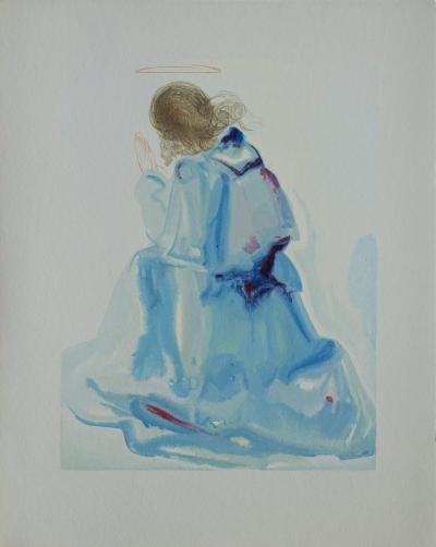 Salvador DALI : L’ange, Bois gravé original 2
