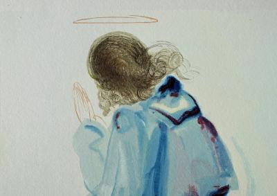 Salvador DALI : L’ange, Bois gravé original 2