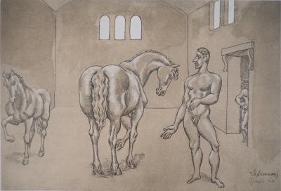 Roger de la FRESNAYE : Ecurie fantastique, Lithographie signée 2