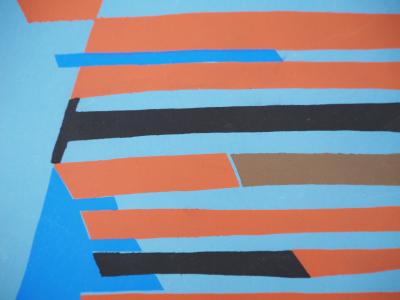 Alberto MAGNELLI : Empilement abstrait, Lithographie et pochoir 2