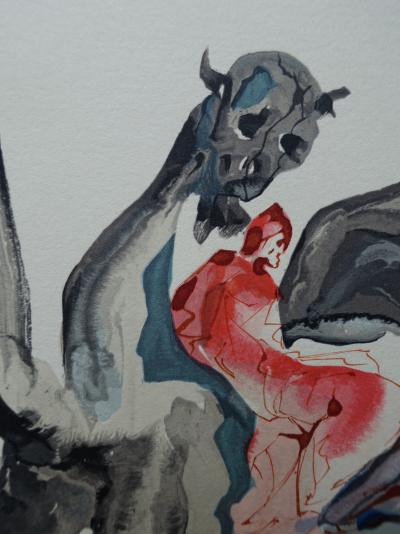 Salvador DALI : Les usuriers, Bois gravé original 2