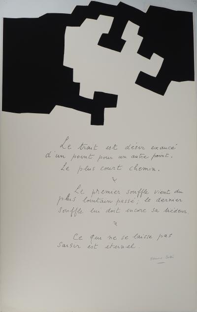 Eduardo CHILLIDA : Placard, le trait est désir exaucé, Sérigraphie originale 2