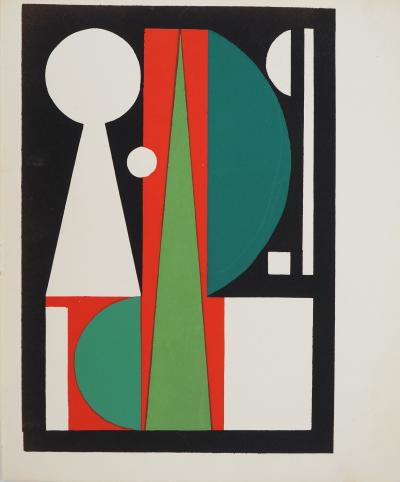 Auguste HERBIN : Ouverture, Lithographie et pochoir 2