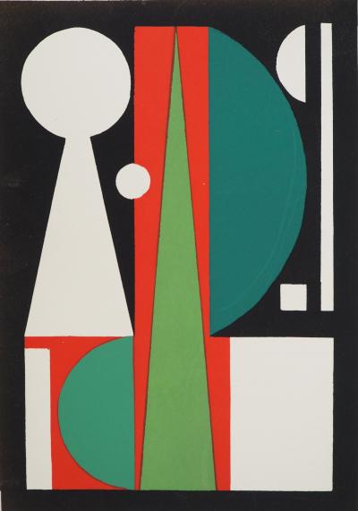 Auguste HERBIN : Ouverture, Lithographie et pochoir 2