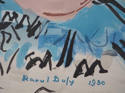 Raoul DUFY : Nu sur un fond bleu, Lithographie signée 2