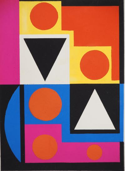 Auguste HERBIN : Non, Lithographie et pochoir 2