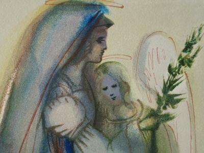 Salvador DALI : Le réconfort des anges, Bois gravé original 2
