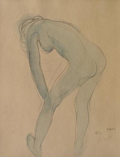 Auguste RODIN : Jeune modèle s’étirant, Gravure signée 2