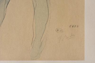 Auguste RODIN : Jeune modèle s’étirant, Gravure signée 2