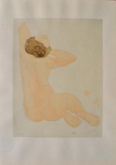 Auguste RODIN : Nu de dos, Gravure signée 2
