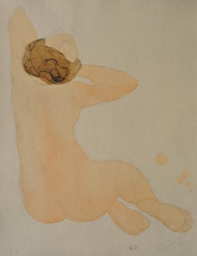 Auguste RODIN : Nu de dos, Gravure signée 2