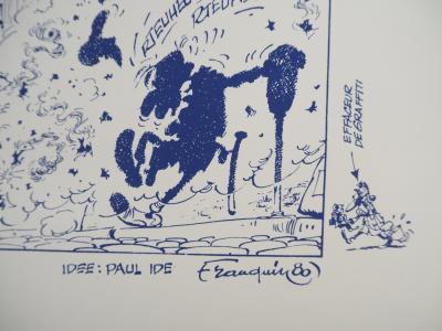 André FRANQUIN - Gaston Lagaffe, Les Belges sont les plus forts - Sérigraphie signée 2