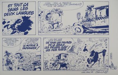 André FRANQUIN - Gaston Lagaffe, Les Belges sont les plus forts - Sérigraphie signée 2