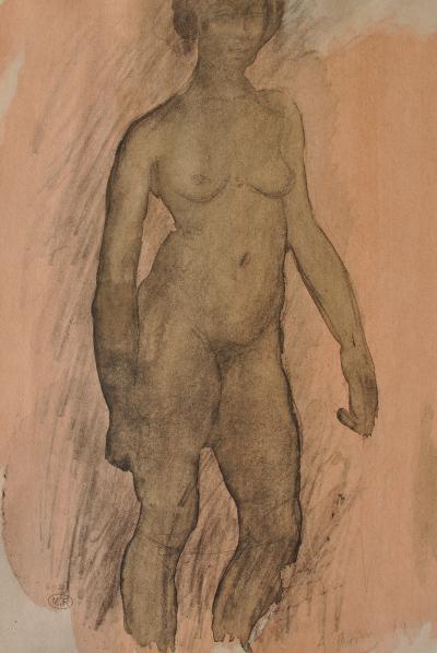 Auguste RODIN : Femme africaine nue, Gravure signée 2