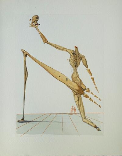 Salvador DALI : Bertrand de Horn, Bois gravé original 2