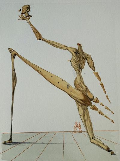 Salvador DALI : Bertrand de Horn, Bois gravé original 2