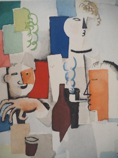Roger de la FRESNAYE : Déjeuner entre amis, Lithographie signée 2