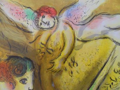 Marc CHAGALL : L’Ange du Jugement, Affiche en lithographie signée 2