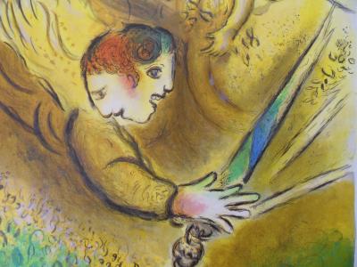 Marc CHAGALL : L’Ange du Jugement, Affiche en lithographie signée 2